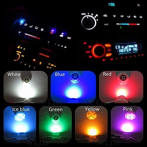 WLJH Ice Blue A/C Climate Heater Control Dash Indicator Light Switch Led Bulbs R
