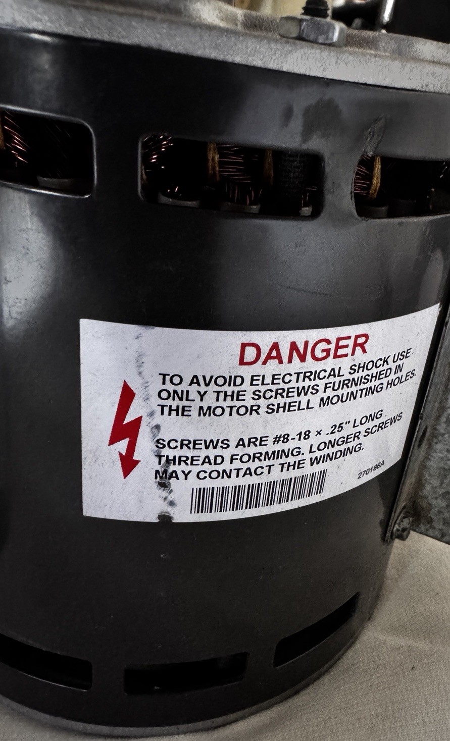PROTECH K55HXDPZ-7023 HVAC Motor 115V 9.5A 1 Phase Thermally Protected Air Over
