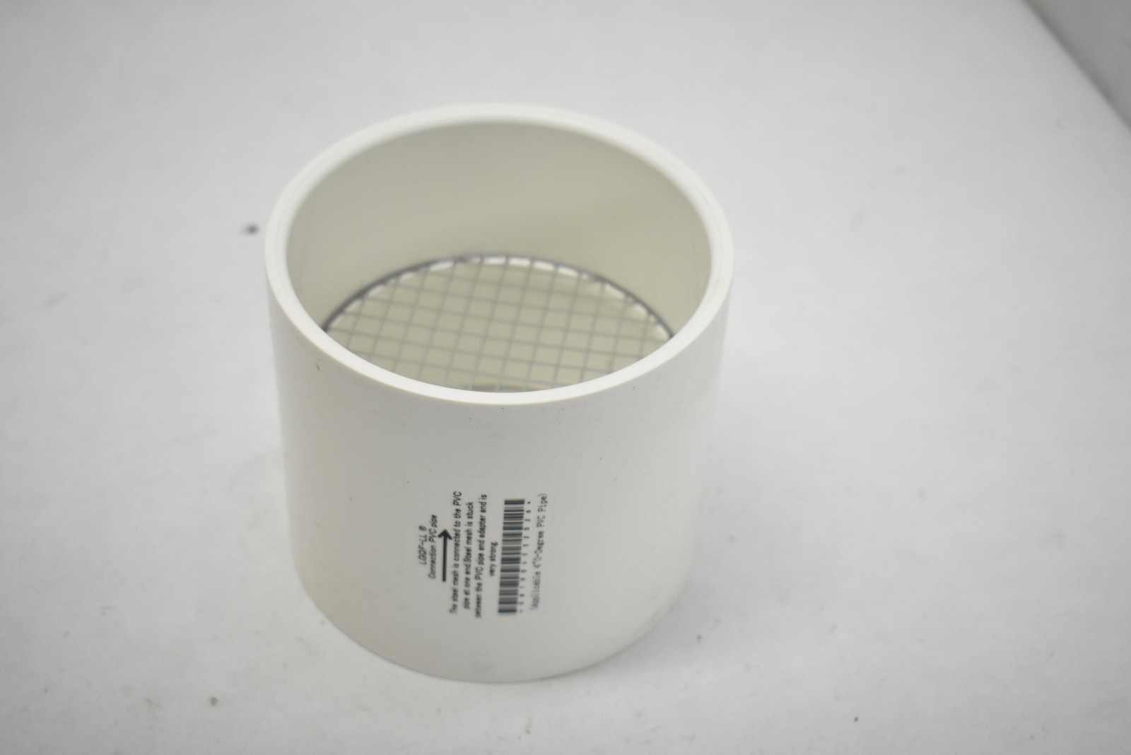 LGQF-LL NEW-PVC 4 Inch White Round Vent Cap PVC Steel Mesh O-Degree HVAC Pipe