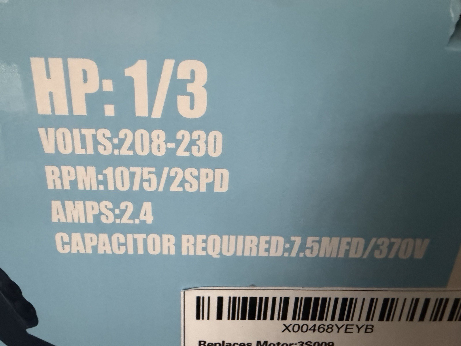 5KCP39GGP993AS 1/3HP Furnace Blower Motor Replace GE Dayton Goodman Genteq Amana