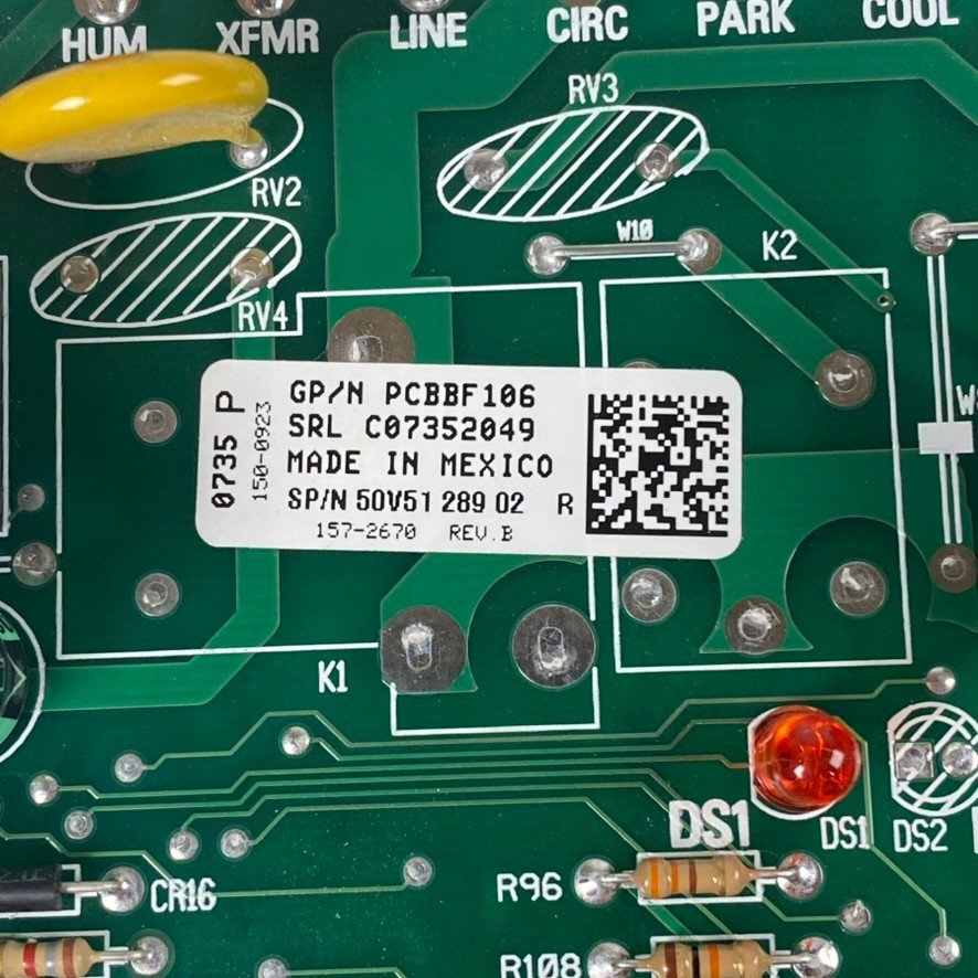 Emerson 50V51-289-02 Control Circuit Board PCBBF106 – Used
