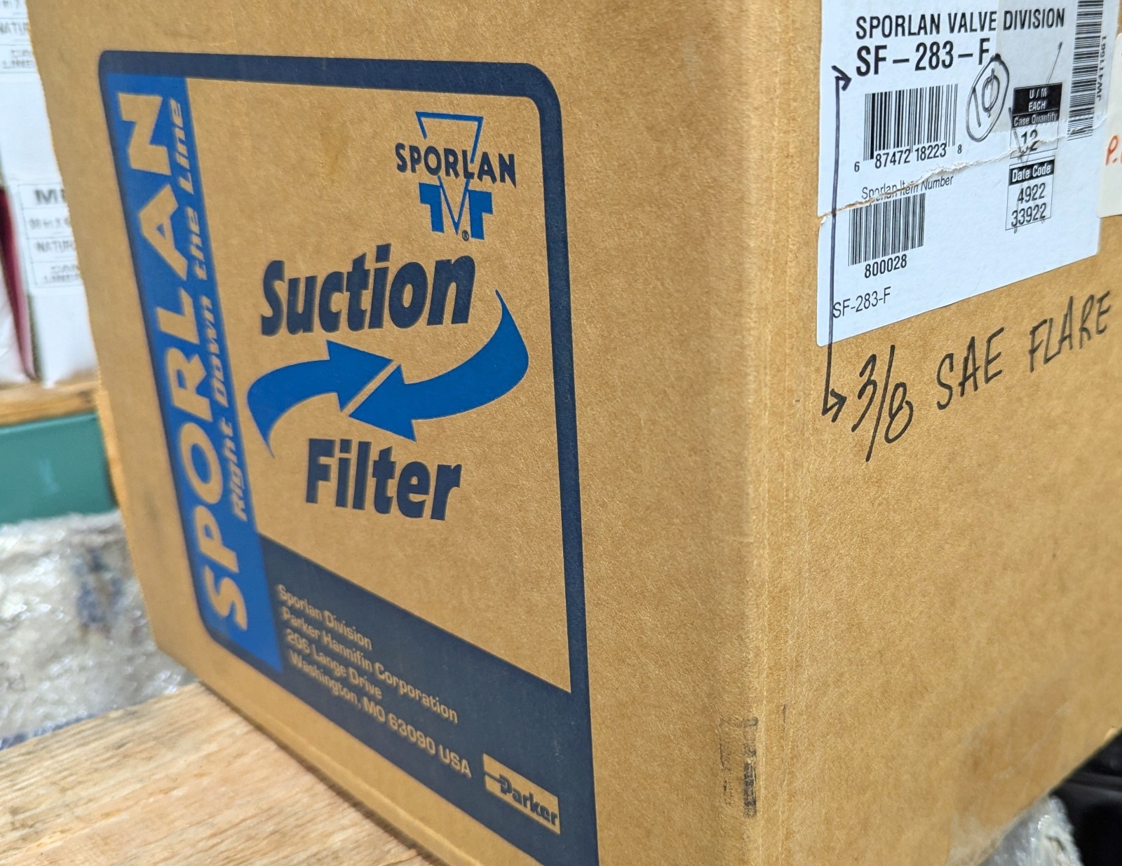 Sporlan SF-283F 800028 3/8″ SAE Flare Suction Line Filter Drier [B6S1]