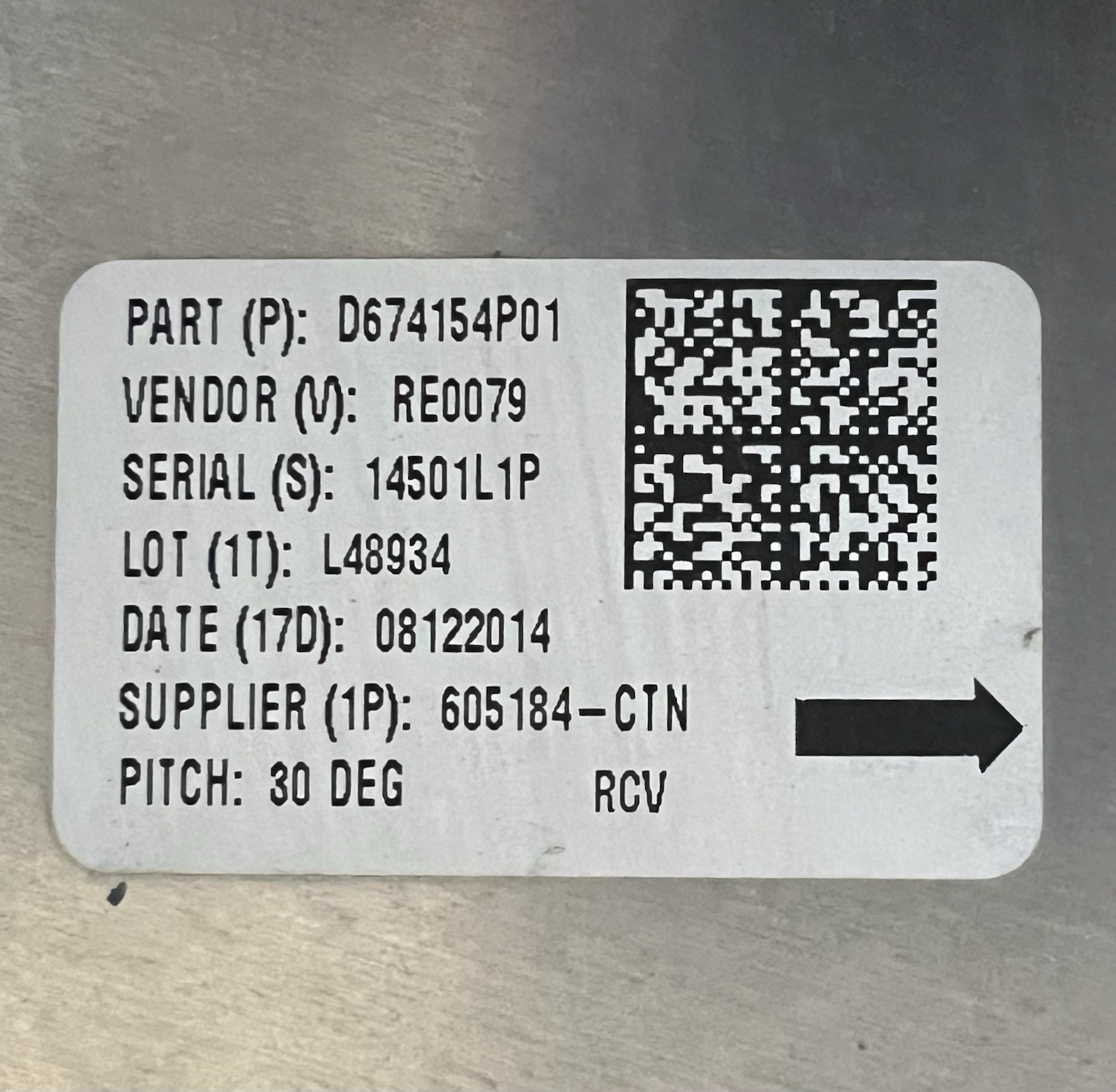 D674154P01 Replacement Fan Blade Silver Black