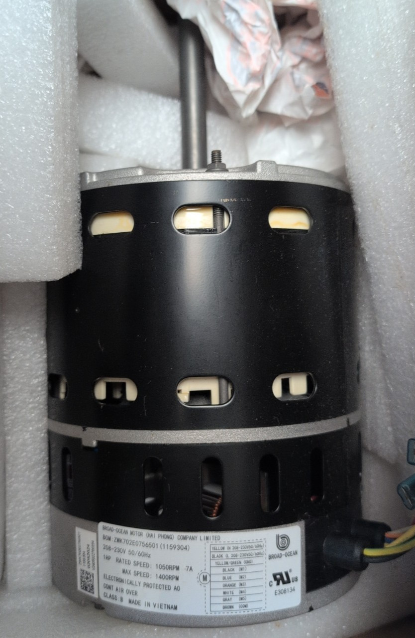 Not workin Broad Ocean KMSAH011C23 Variabl Speed ECM Blower Motor ZWK702E0756501