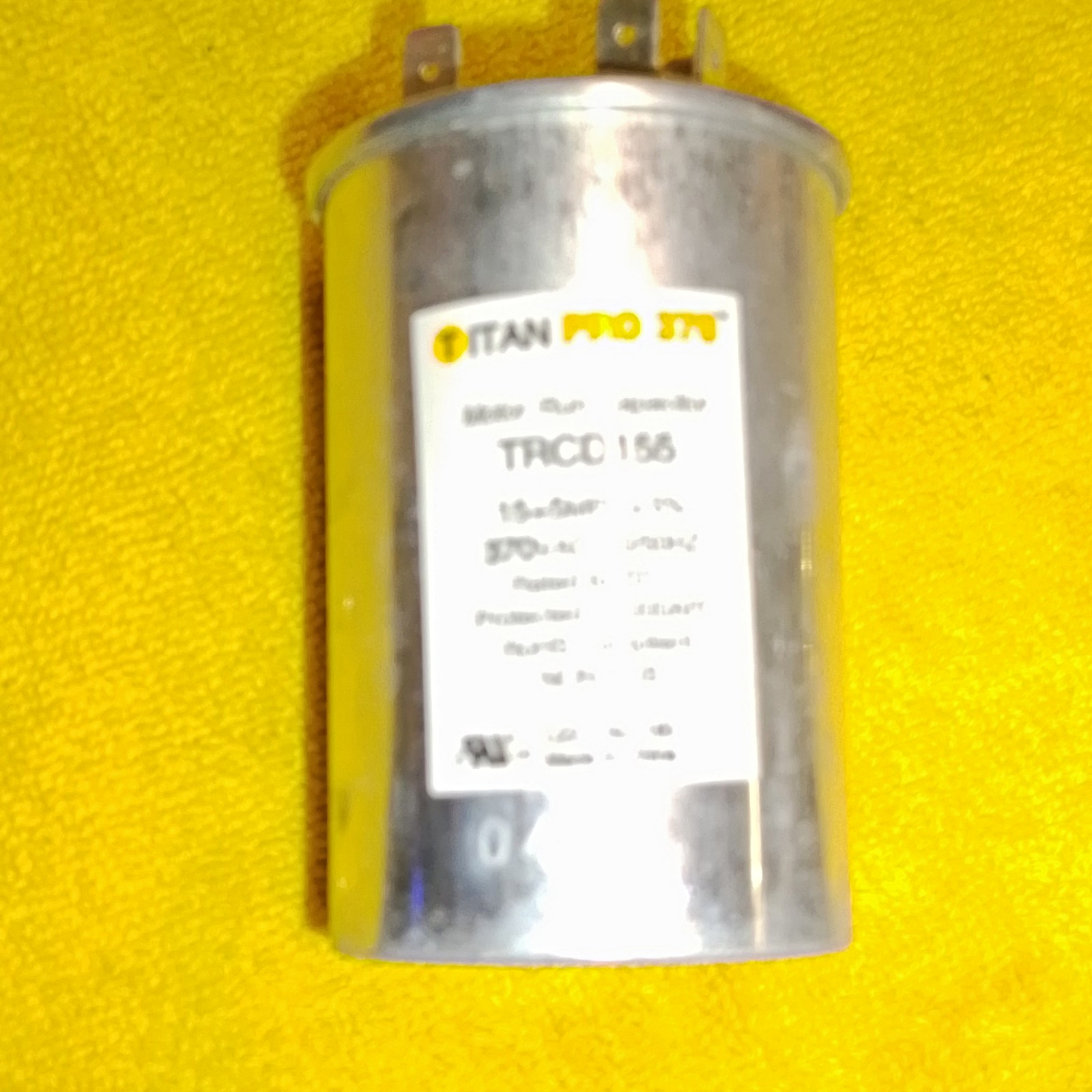Titan Pro TRCD155 Motor Run Capacitor 15+5 MFD 370VAC 10,000 AFC