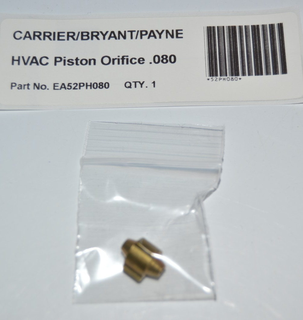 Carrier/Bryant/Payne HVAC Piston Orifice .080 Orifice EA52PH080, NEW