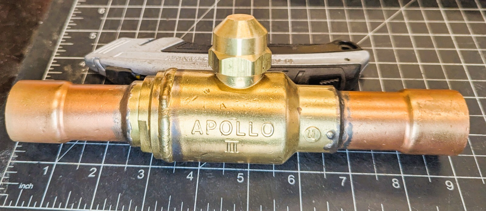 Apollo JB Refrigerant Ball Valve, Full Port 1 1/8” ODS, 500 PSI [B3B3]