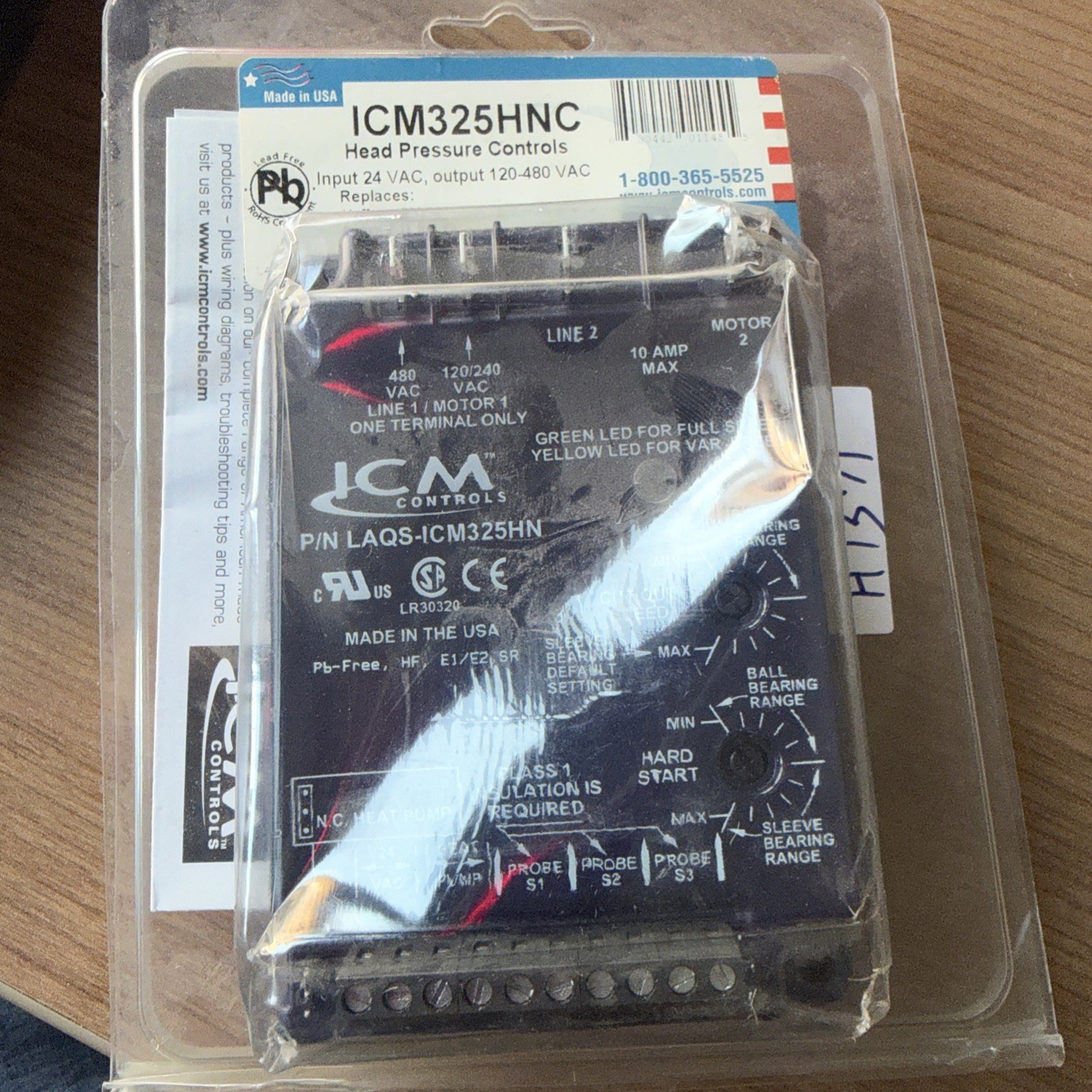 ICM Controls ICM325HNC Head Pressure Control Module 24 VAC Hoffman Ranco ACT Joh