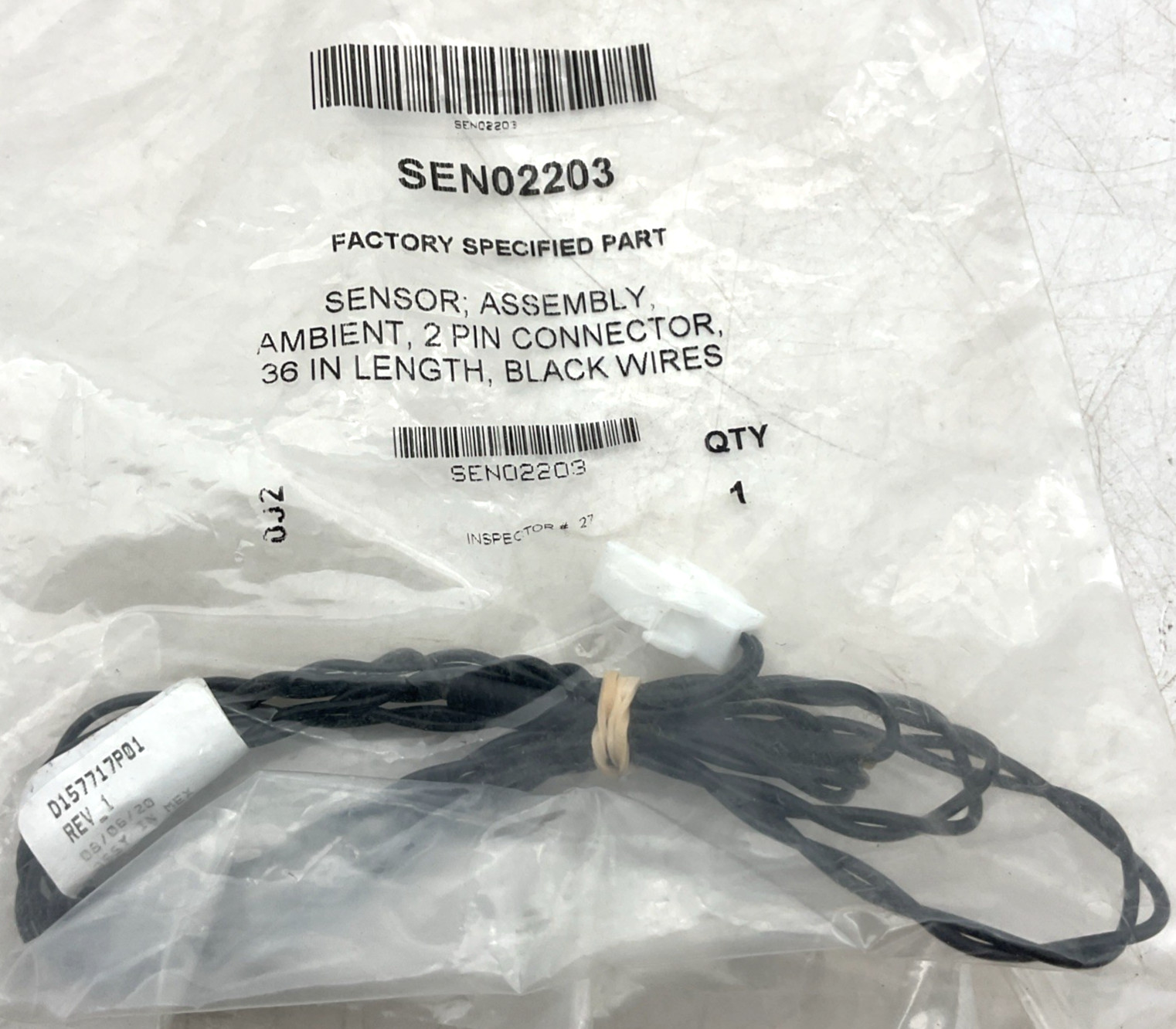 Trane SEN02203 1/2″ Sensor Assembly Ambient Air Temperature Sensor Assembly