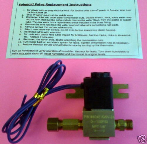 4040 24V HUMIDIFIER SOLENOID VALVE Strainer & Orifice Included