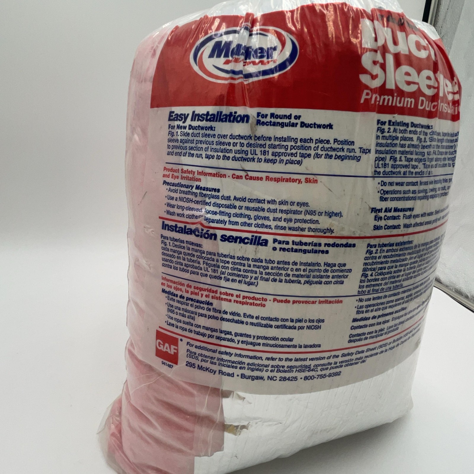 Imperial INSLV6R8 Duct Sleeve 6 In X 5 Ft R-8 Flexible Insulated HVAC New