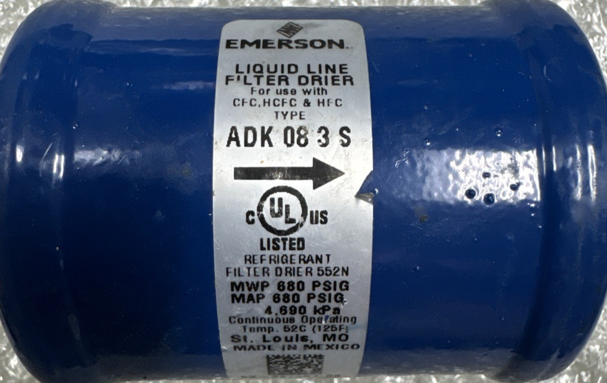 Emerson, 3/8″ ODF Solder, ADK 08 3 S, Liquid Line Filter Drier