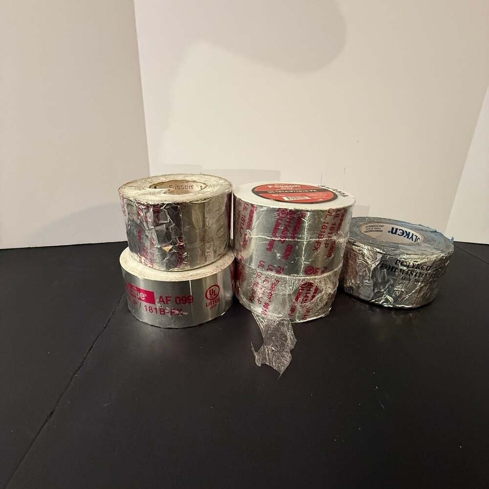Lot of 5 HVAC Aluminum Foil & Mastic Sealant Tapes