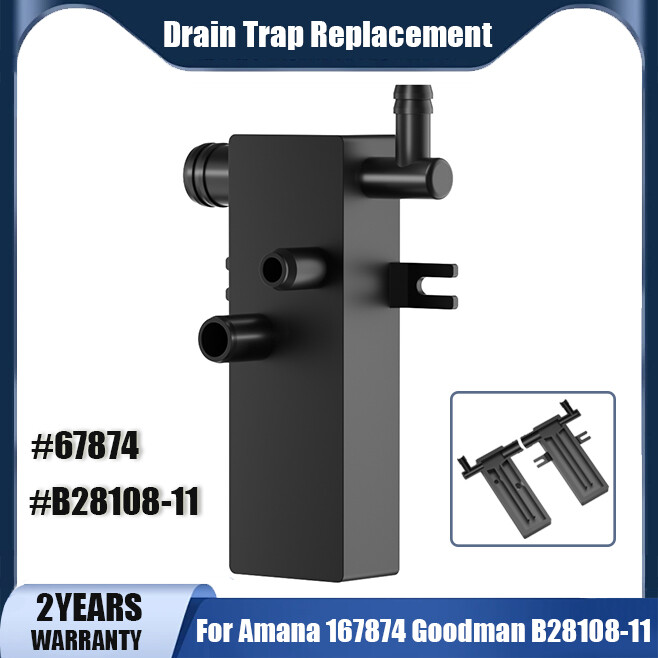 Black Air Conditioner Furnace Drain Trap For Amana 167874 Goodman B28108-11 New