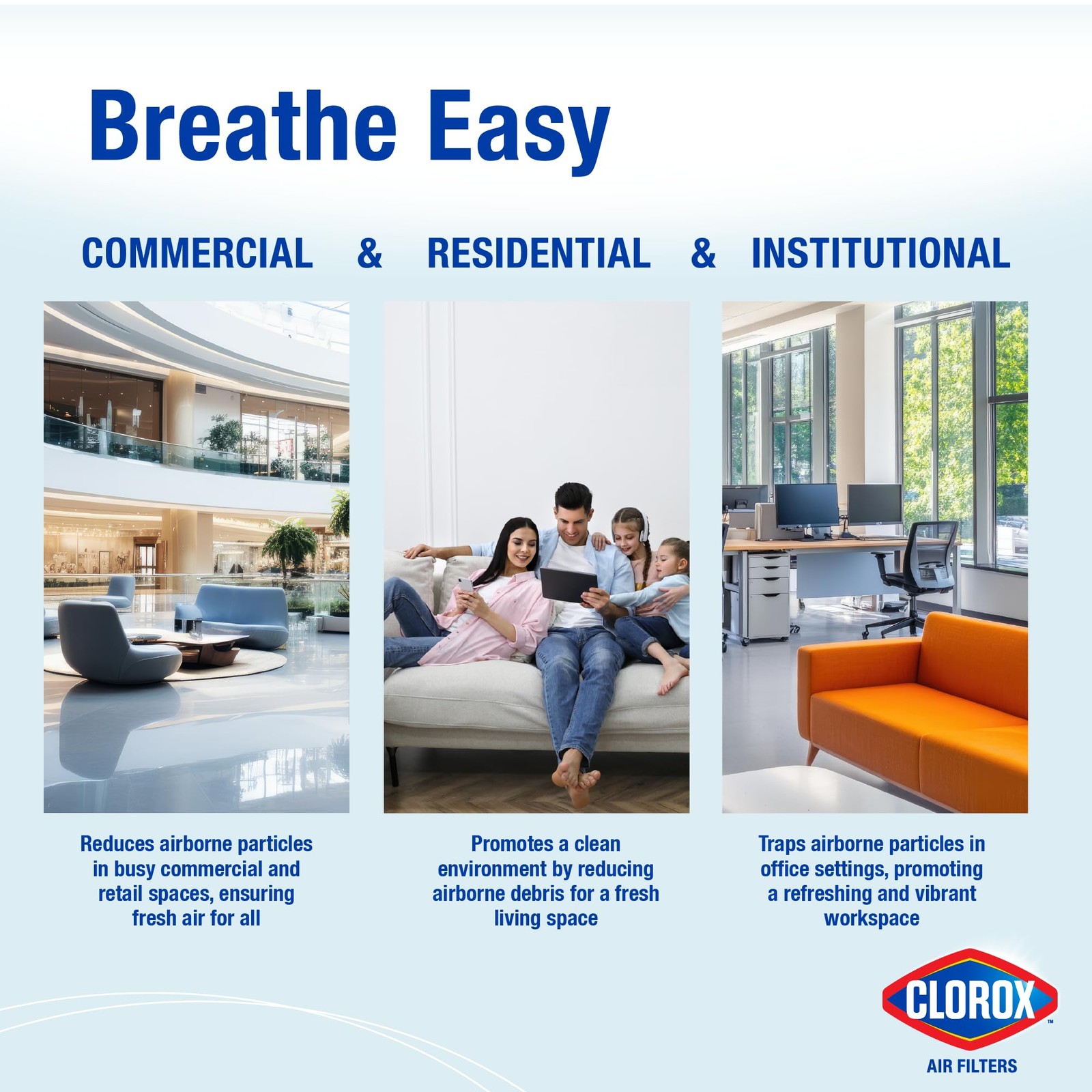 Clorox 16x25x1 Air Filter, MERV 13 Pleated HVAC AC Furnace Filters, MPR…