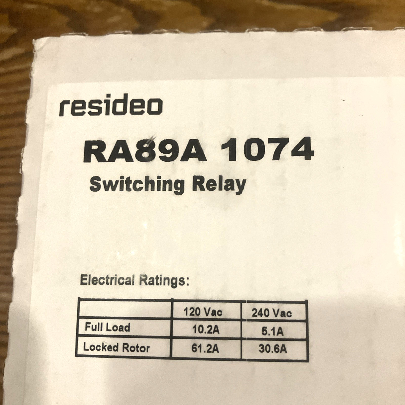 Honeywell RA89A1074, 24 V Switching Relay Control Circuit | 120V | Free Ship!