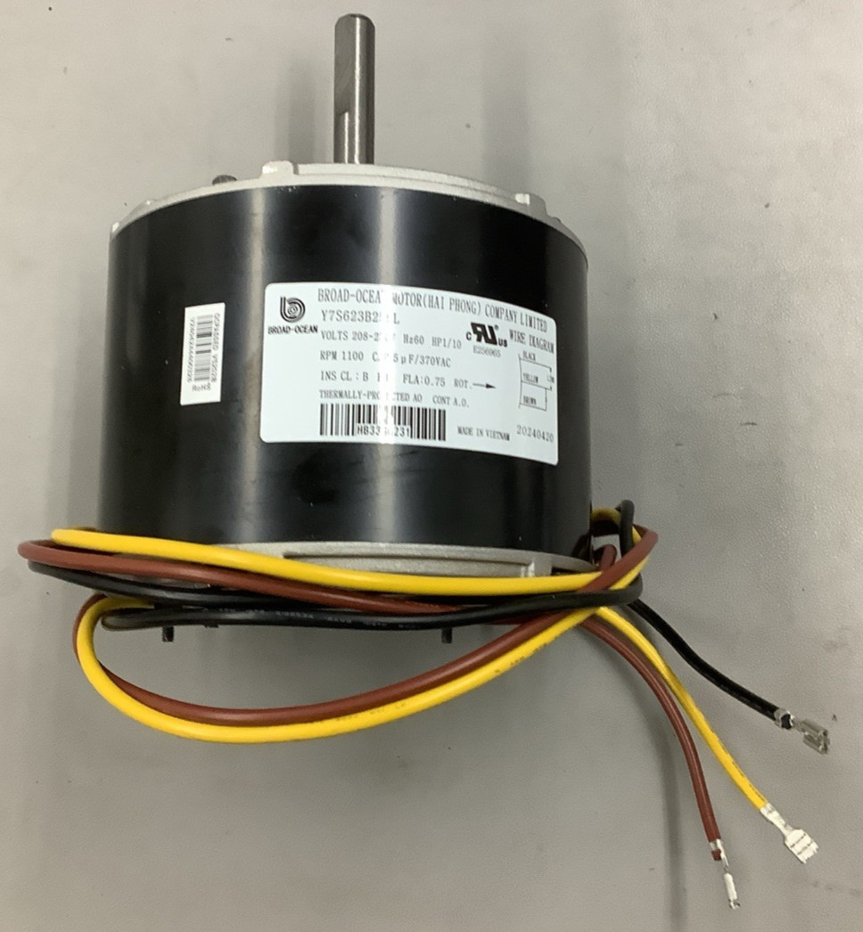 Broad-Ocean Y7S623B259L 1/10HP 1100RPM 208-230V AC Condenser Fan Motor (R109)