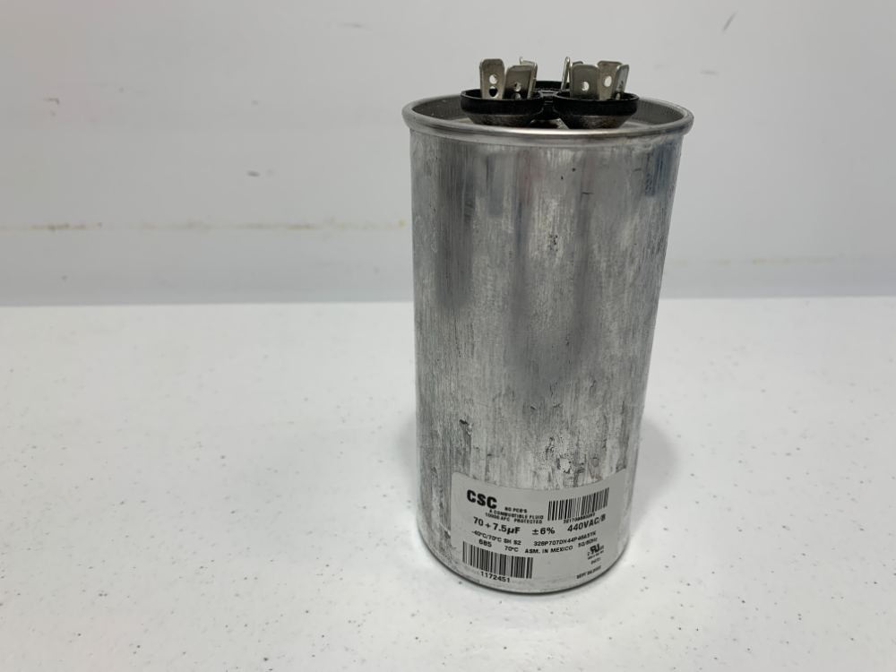 York S1-02436218000 Capacitor Run Dual 70/7.5 MFD 440V