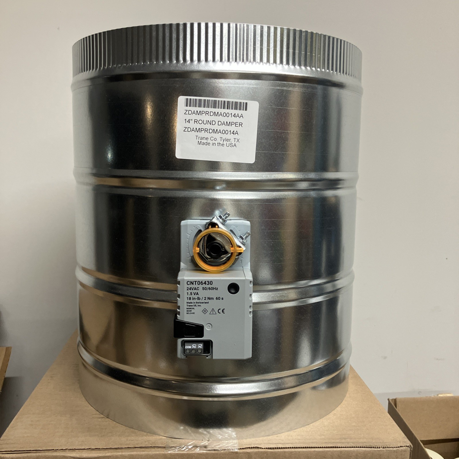 Trane 14 in. Modulating Damper Item #ZDAMPRDMA0014AA Manu Part #ZDAMPRDMA0014A