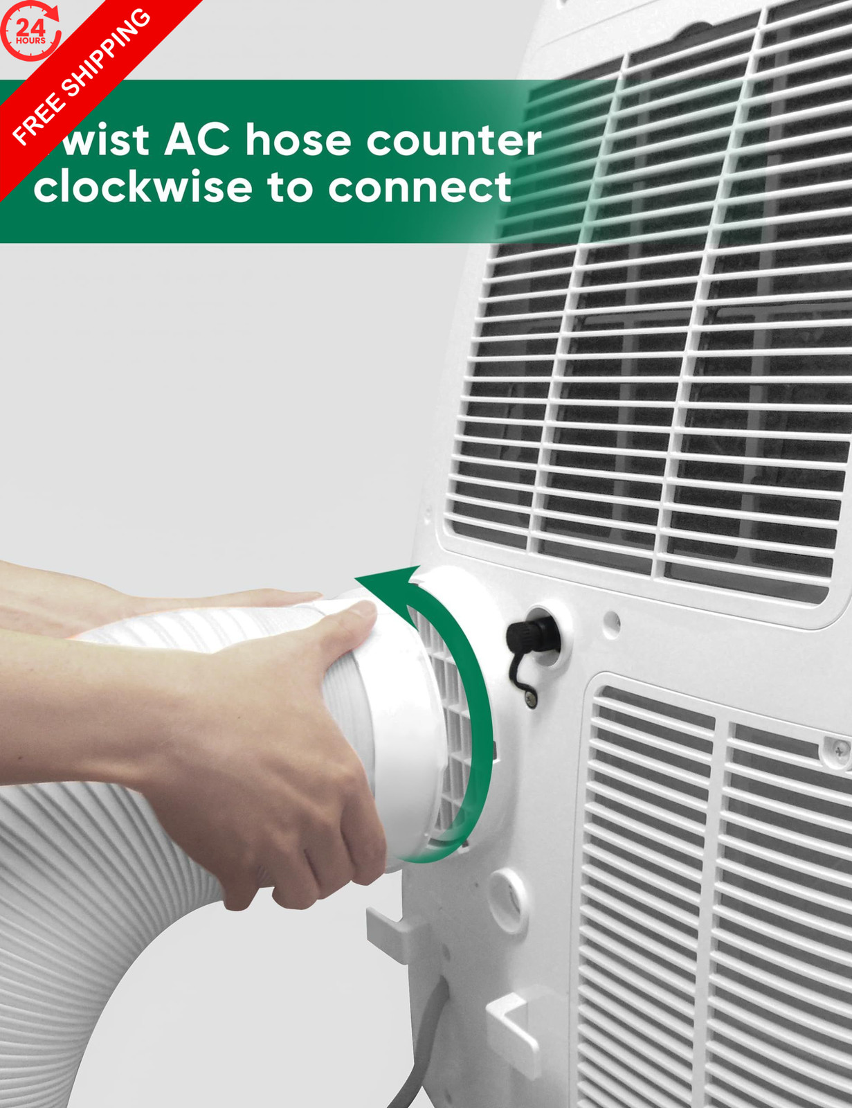 Plusluck Portable Air Conditioner Hose, 5.9″Diameter & 5.9inch, White