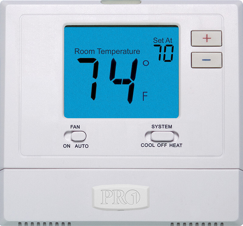 T721 PRO1 IAQ Single Stage 2H / 1C HP Thermostat Non-Programmable – Sold Each