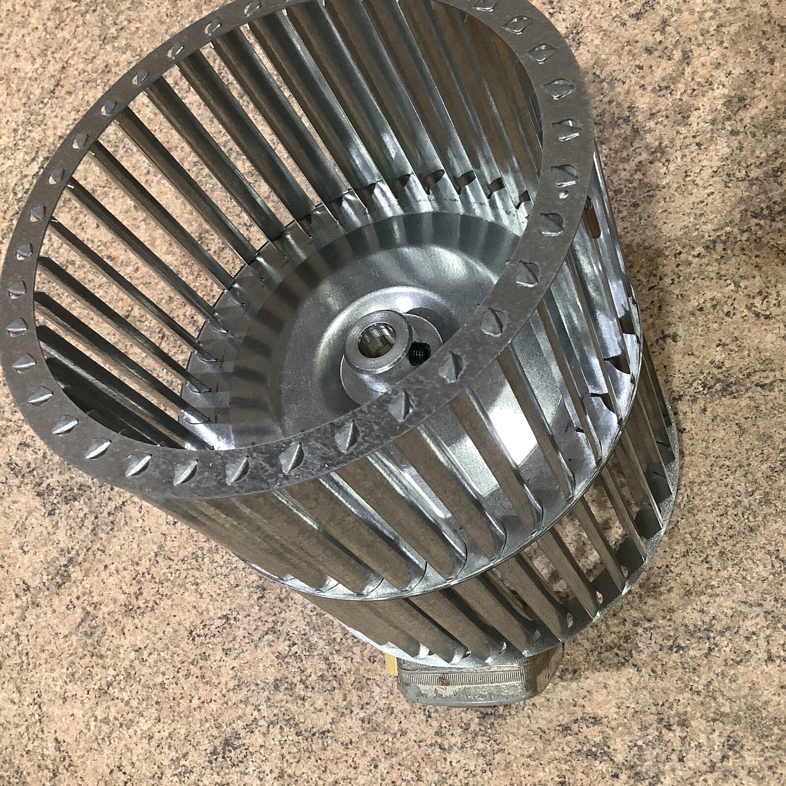 Dual Side Squirrel Cage Blower Wheel 7-1/4” long X 6-3/4” Diameter, 1/2” Shaft