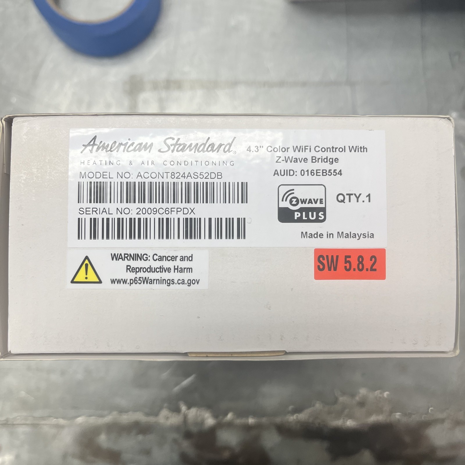 American Standard Gold 824 ACONT824AS52D WiFi Thermostat