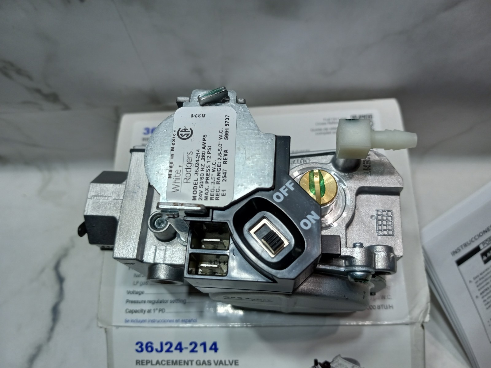 Emerson White Rodgers 36J24-214 Replacement Gas Valve L44-644 New Open Box