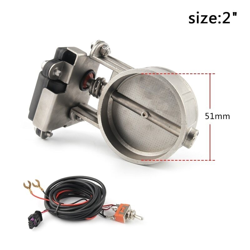 Stainless Steel Electric Exhaust Control Valve 2″/2.25″/2.5″/2.75″/3″ Inch New [