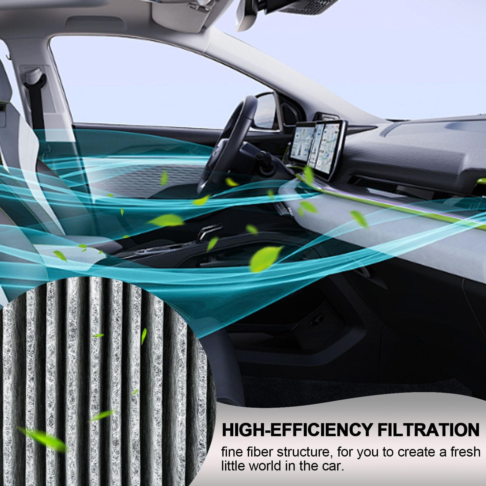 Hmeng Comb Engine Cabin Air Filter For Ford F150 2025 2024 2023 2022 2021 2020