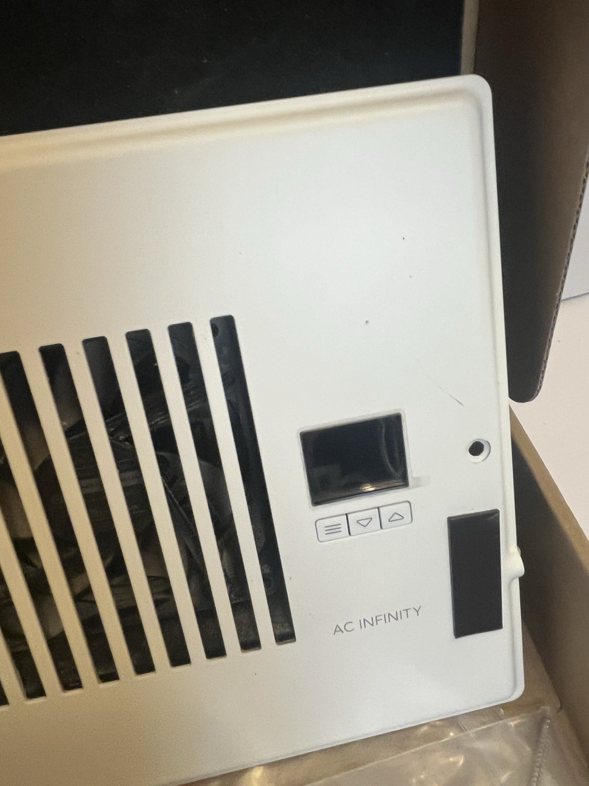 AC Infinity AIRTap T6 Wall Register Booster Fan 120 CFM 12V White 12×6. Tested.