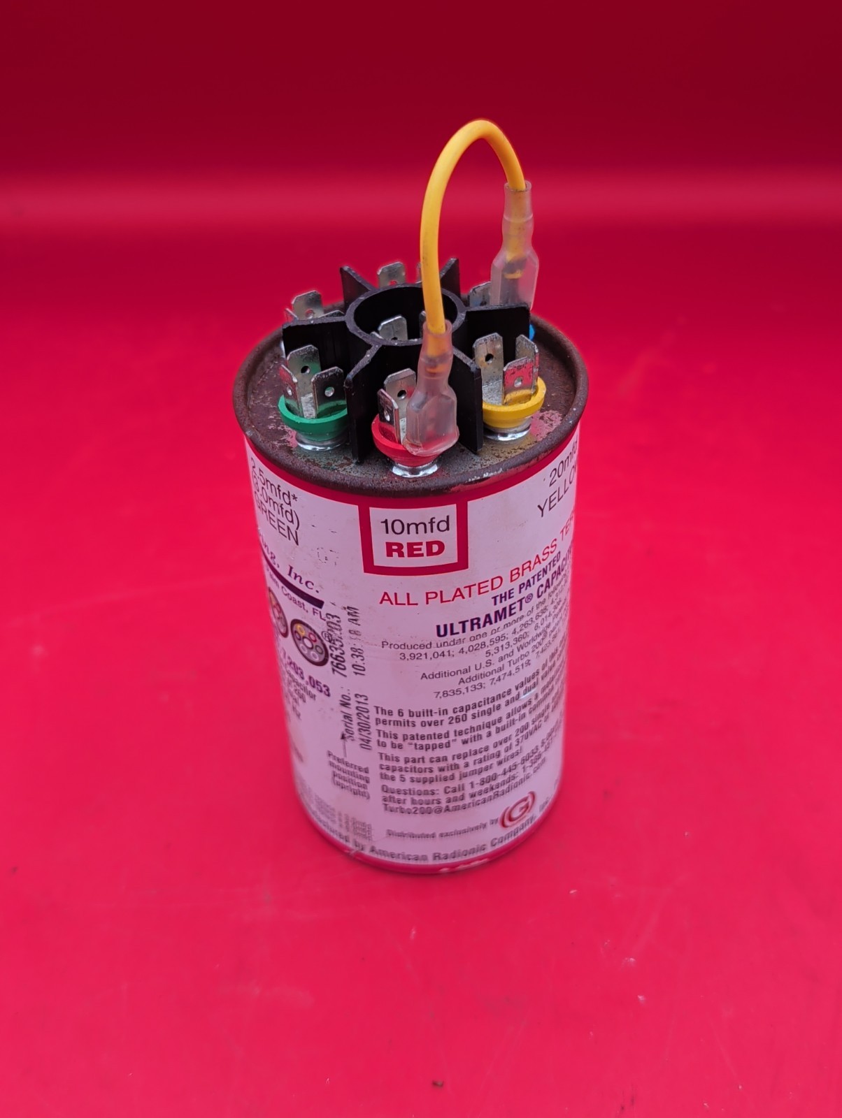 Turbo200 UNIVERSAL MOTOR – RUN CAPACITOR AMRAD W/ 1 Jumpers