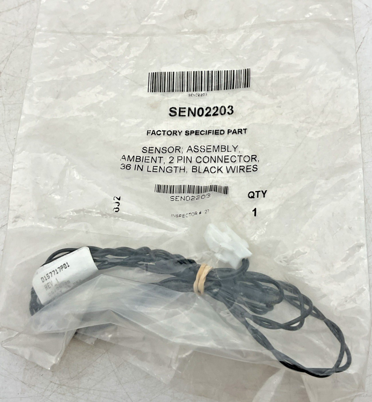 Trane SEN02203 1/2″ Sensor Assembly Ambient Air Temperature Sensor Assembly