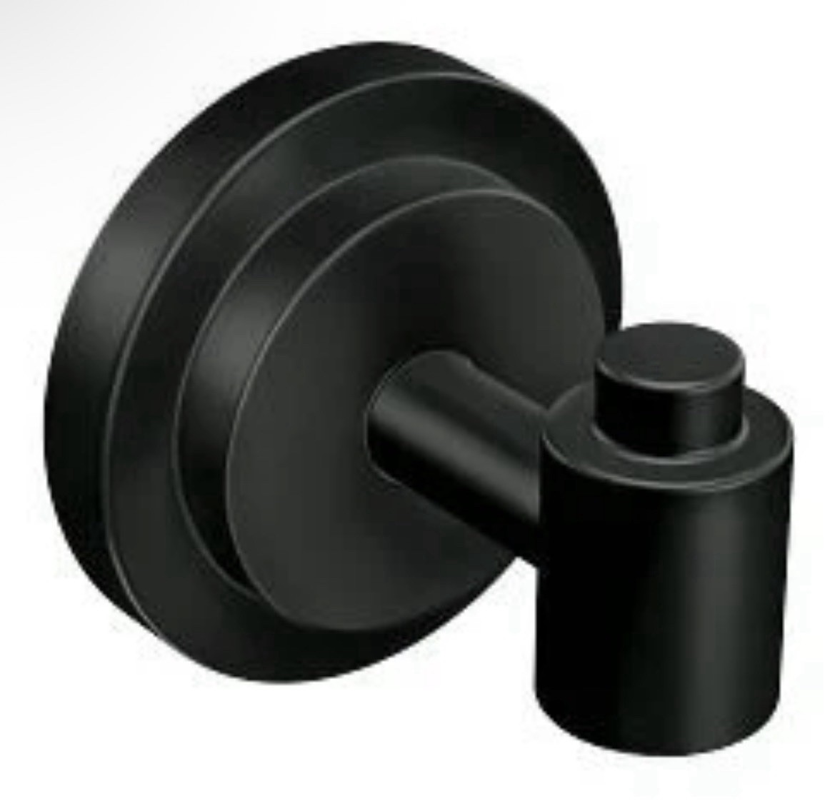 Moen DN0703BL Matte Black Robe Hook 1/2″ Metal Wall Mount
