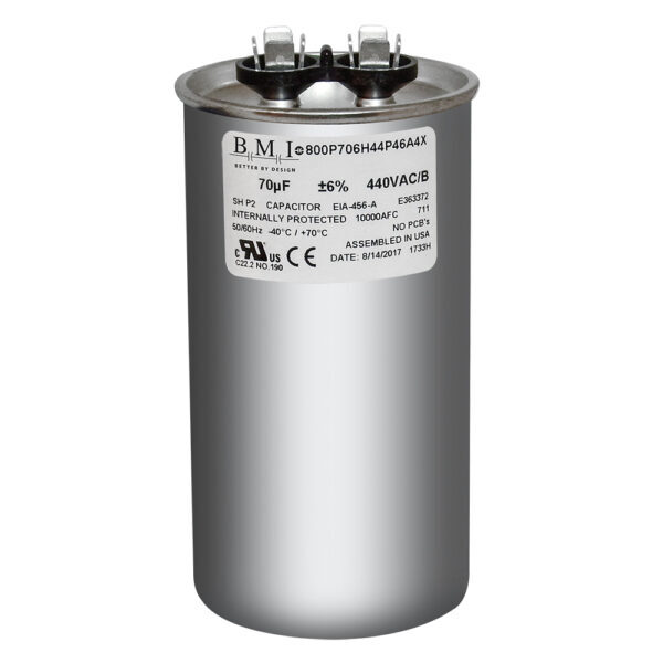 70 uf MFD 370 or 440 VAC Run Capacitor replaces GE Genteq Capcom C370R C470R