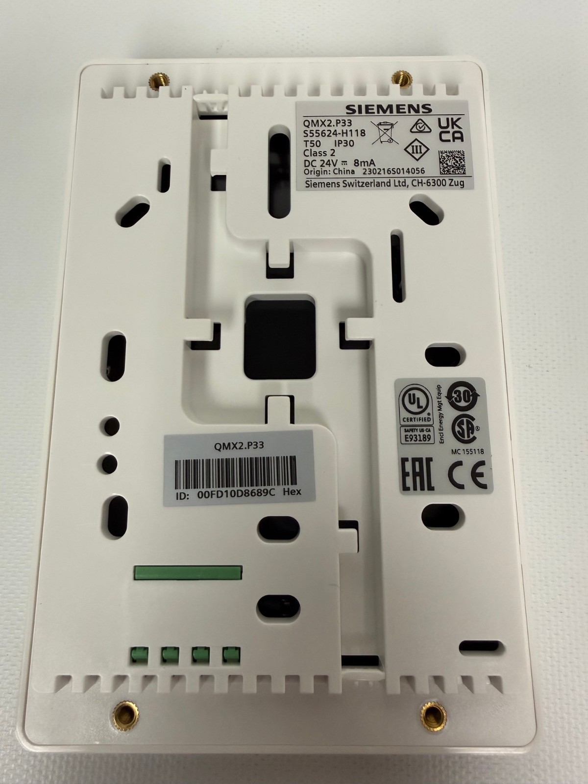 SIEMENS S55624-H118 QMX2.P33 ROOM UNIT BASIC TEMPERATURE SENSOR NEW