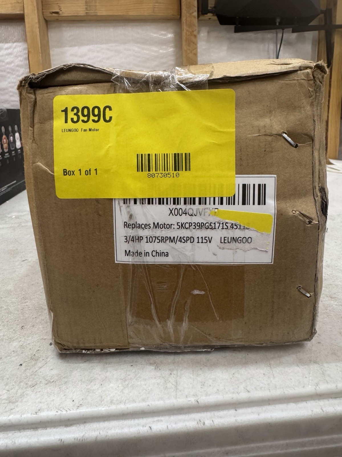 5KCP39PGS171S 3/4HP Furnace Blower Motor 1075RPM 4SPD 115V w/Cap
