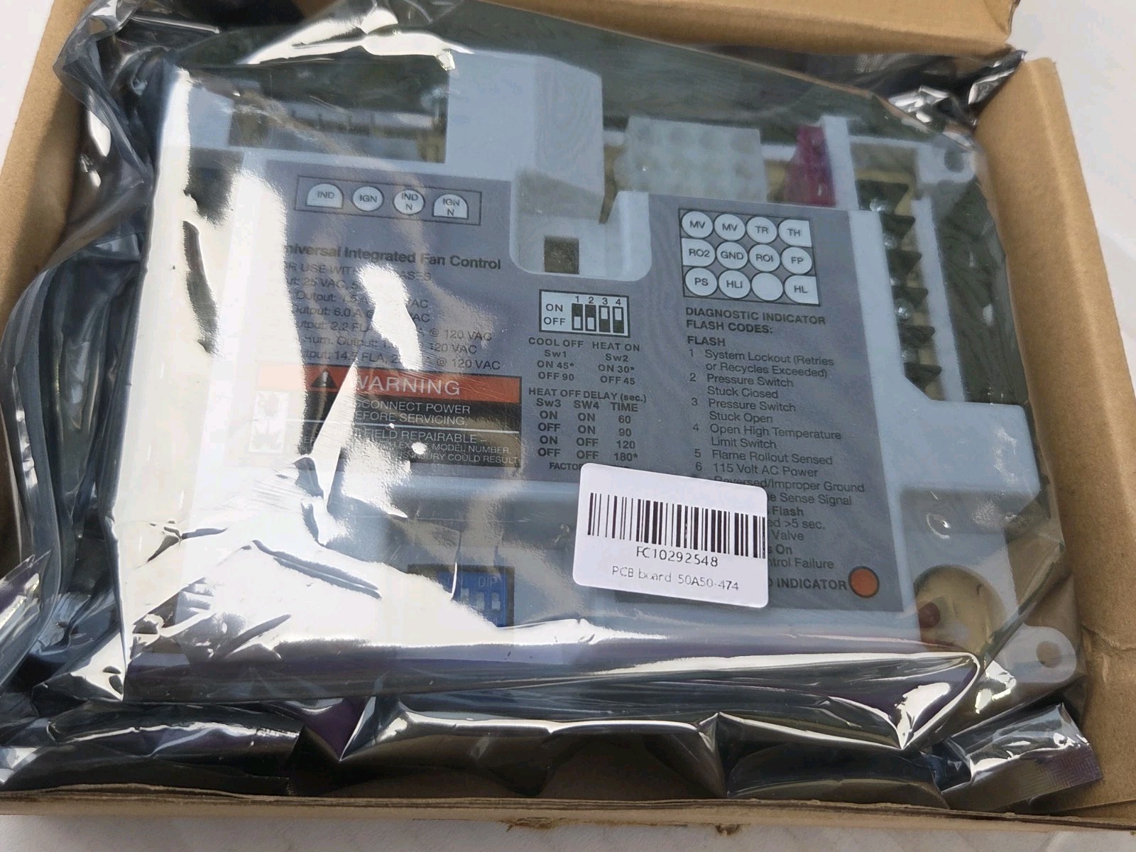 50A55-843 Furnace Control Circuit Board OEM PREMIUM Replacement White Rodgers