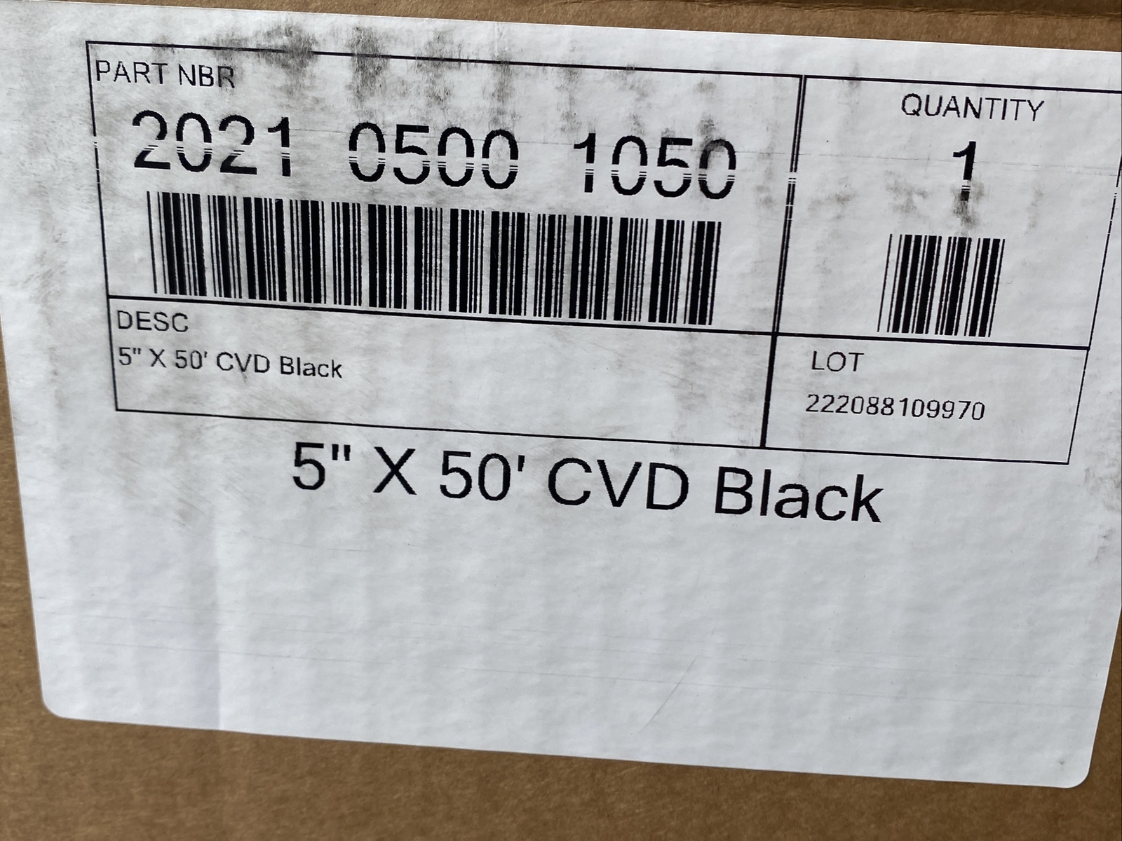 ( 2 ) Qty HI-TECH DURAVENT 2021-0400-2050 Industrial Duct Hose Black 5” x 50ft