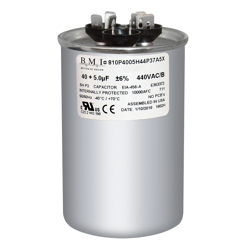 USA 40+5 uf/MFD 370-440 VAC volts Round Dual Run Capacitor 50/60 Hz – Lot-1