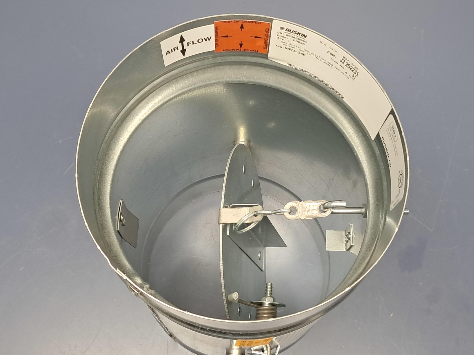 Ruskin – FDR25 – 8″ Round Fire Damper w/Cable – NEW