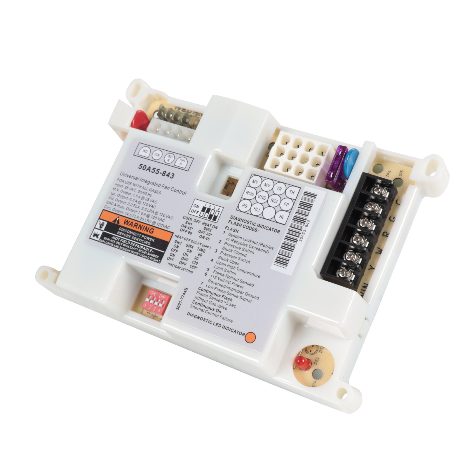 50A55-843 Furnace Control Circuit Board Replacement For White Rodgers
