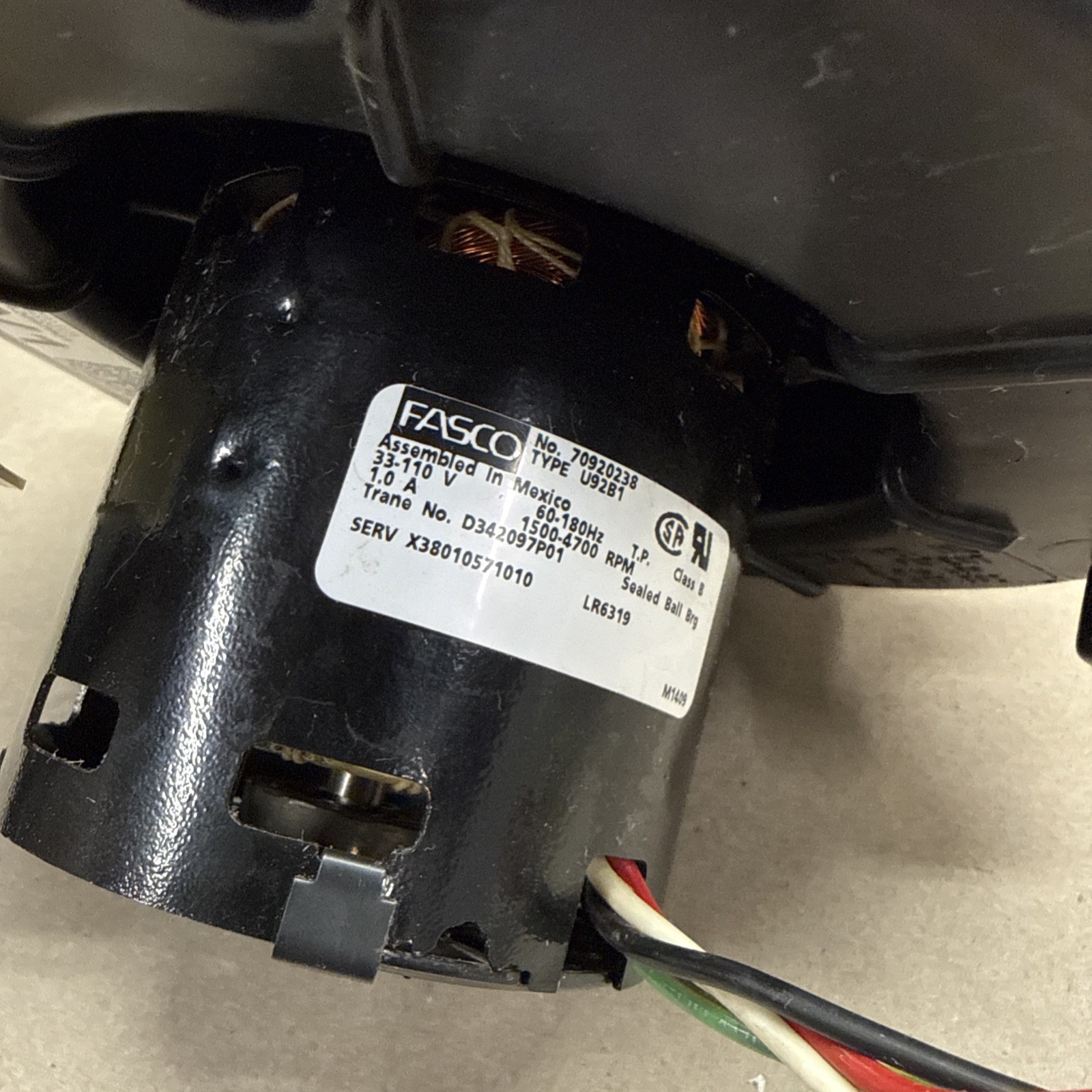 FASCO 70920238 U92B1 Draft Inducer Blower Motor D342097P01 33/110V
