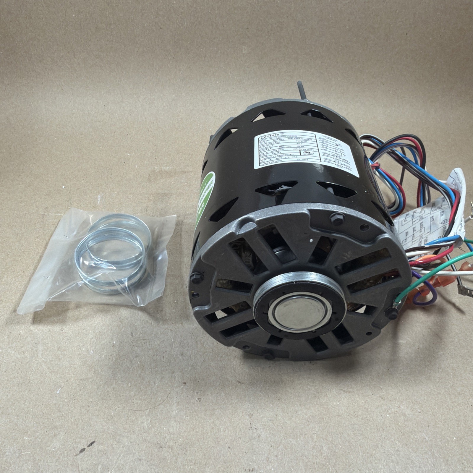 CENTURY 5KCP39PGDD702S Furnace Blower Motor 3/4HP 115V 1075RPM 3SPD 1PH DL1076