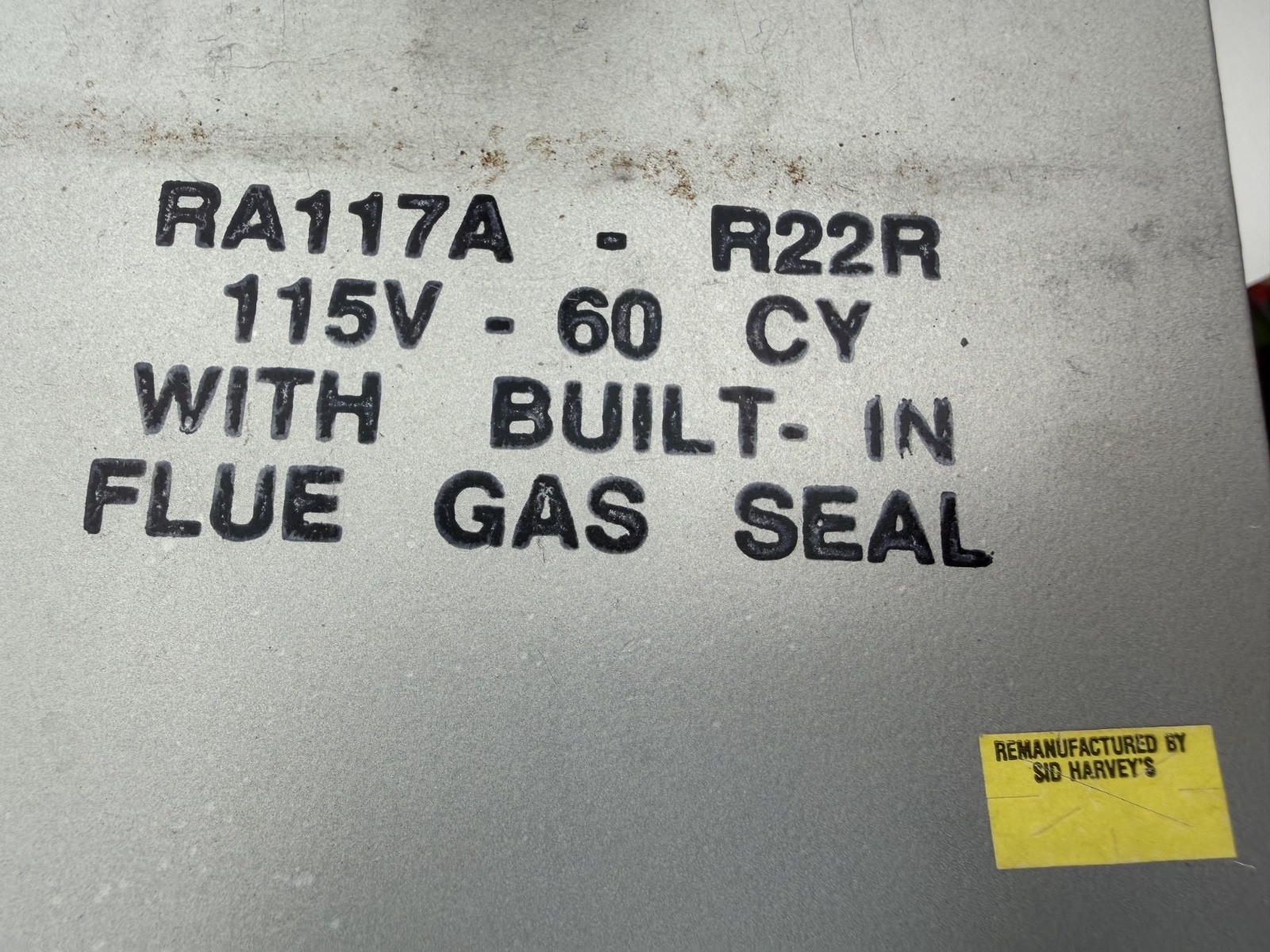 Sid Harvey R22R Honeywell RA117A Protectorelay Oil Burner Stack Relay 115V