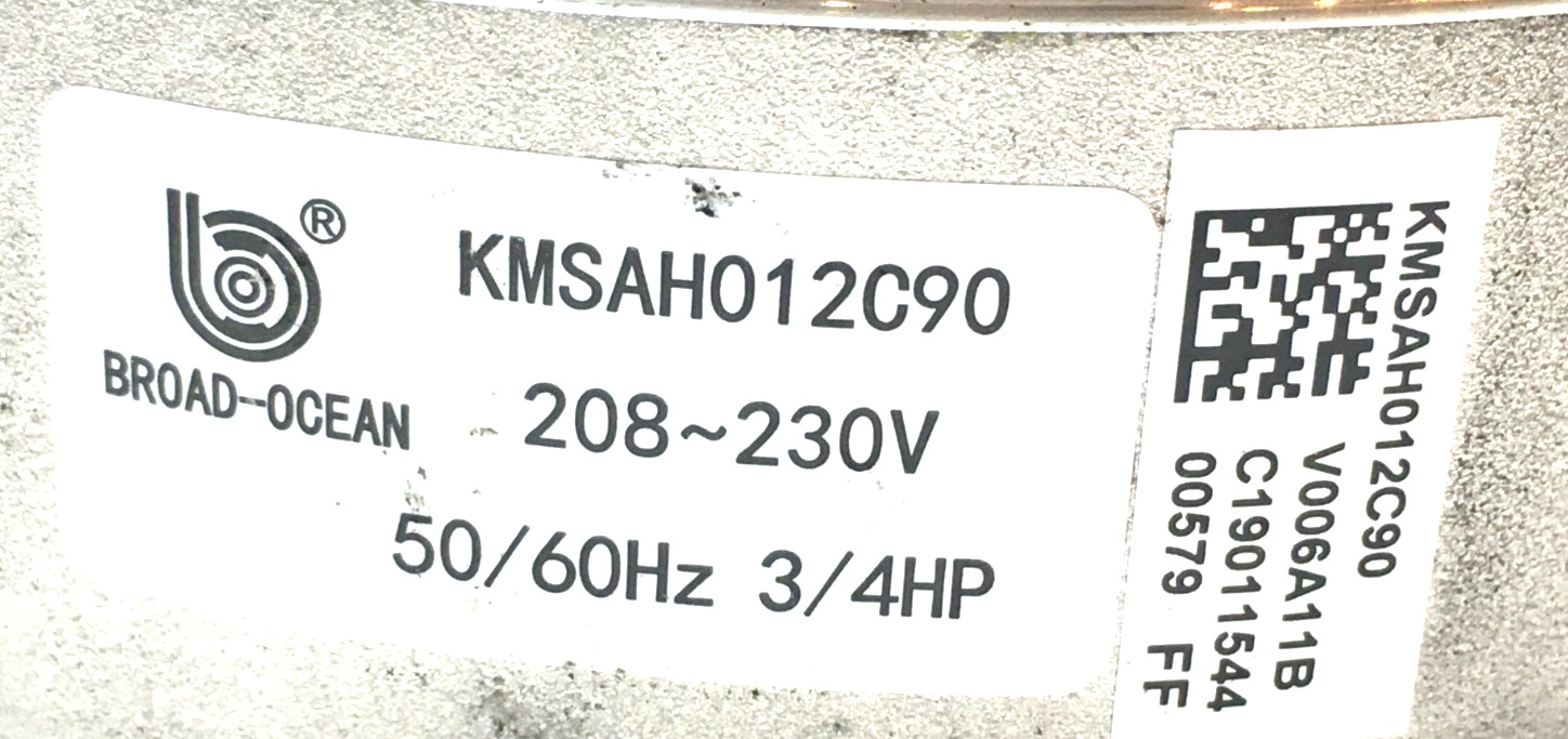 BROAD-OCEAN ZWK702D0557401 ECM Module ONLY KMSAH012C90 3/4HP 208/230V used #W546
