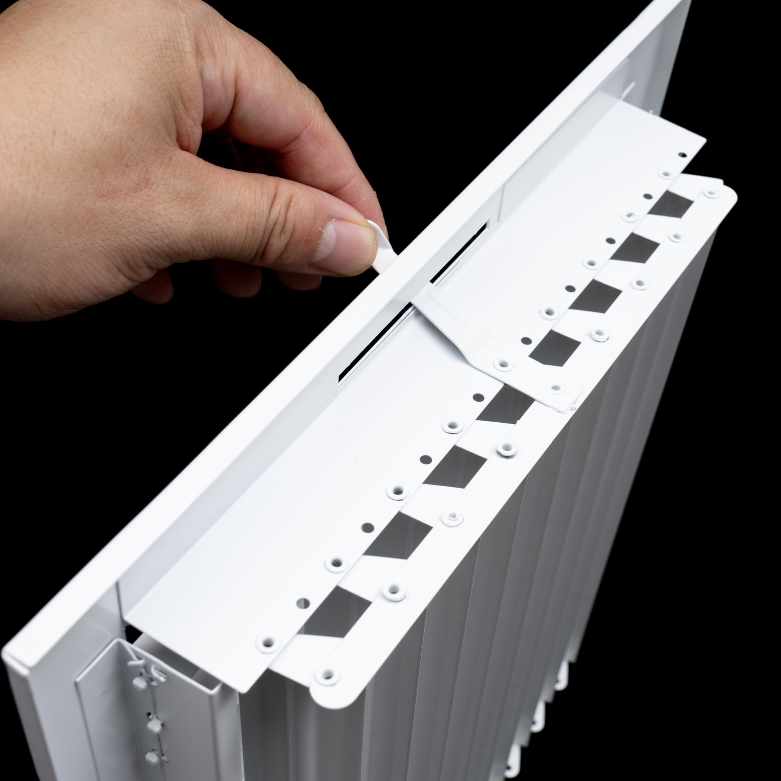 Handua Steel Adjustable Air Supply Grille 12×6 Duct Opening White Ceiling Wall R