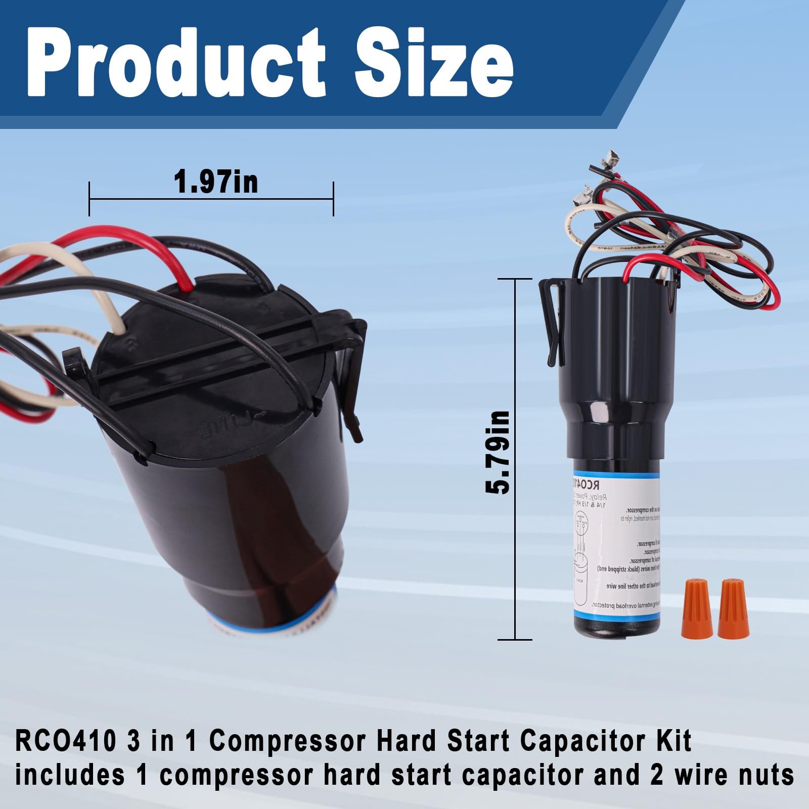 RCO410 3 in 1 Compressor Hard Start Capacitor Kit For Refrigerators &…