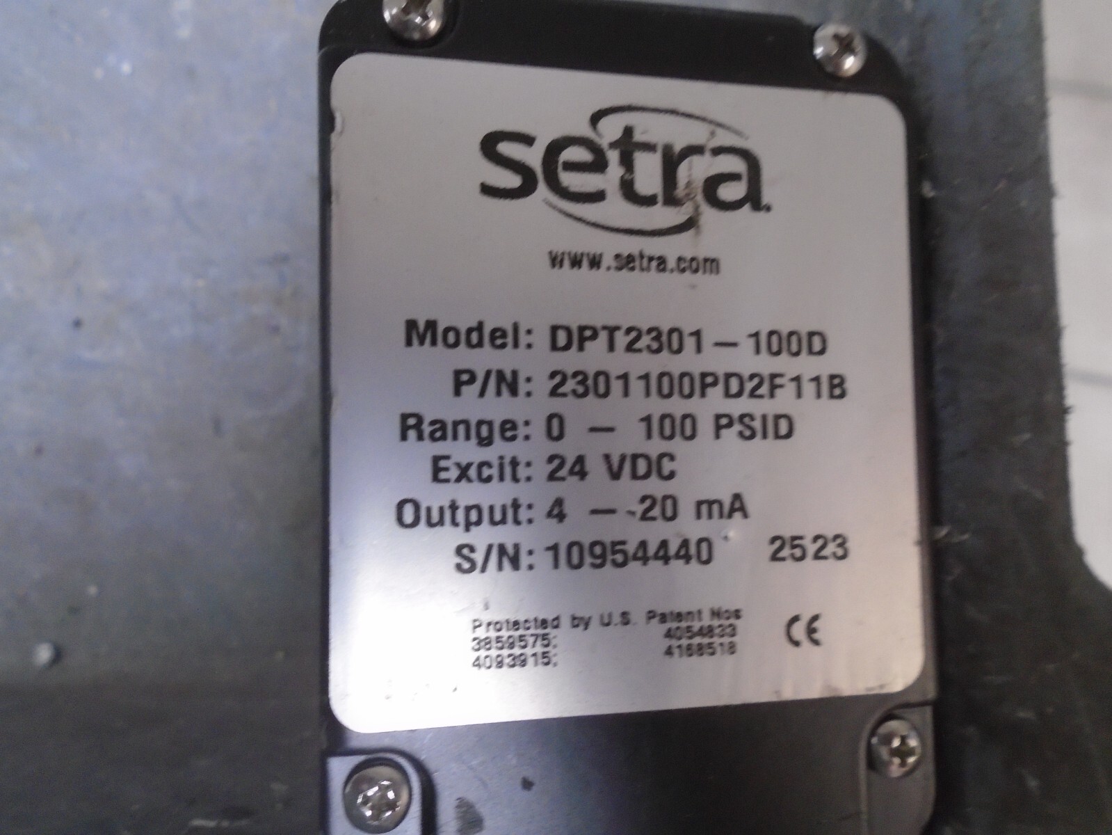 Setra DPT2301-100D Pressure Sensor