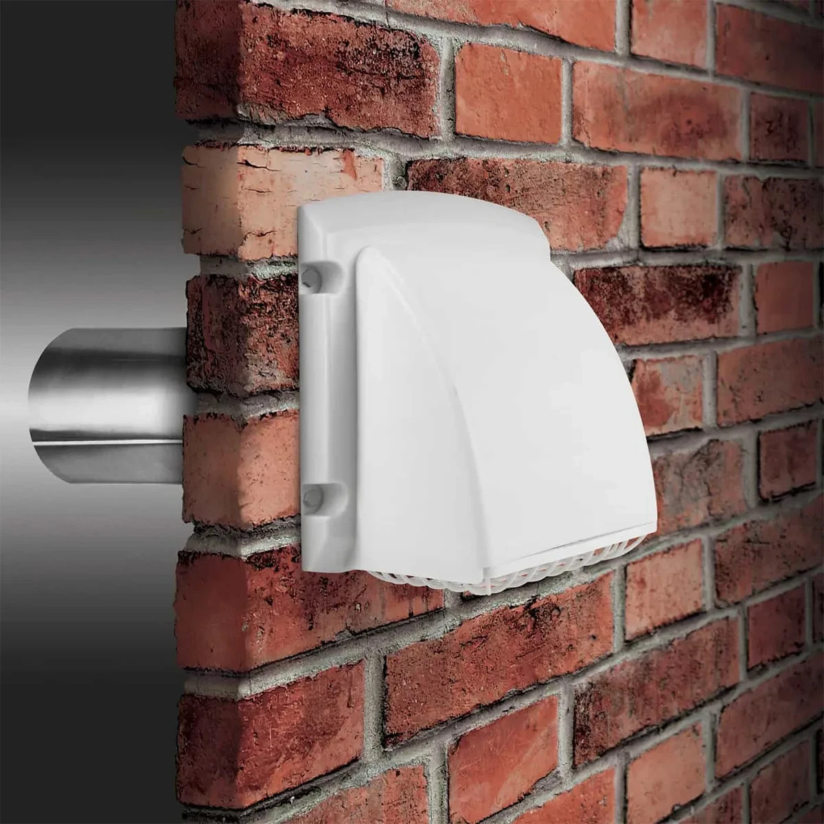 Dundas Jafine ProMax 4 In. White Plastic Dryer Vent Hood BPMH4WZW w/ Pest Guard